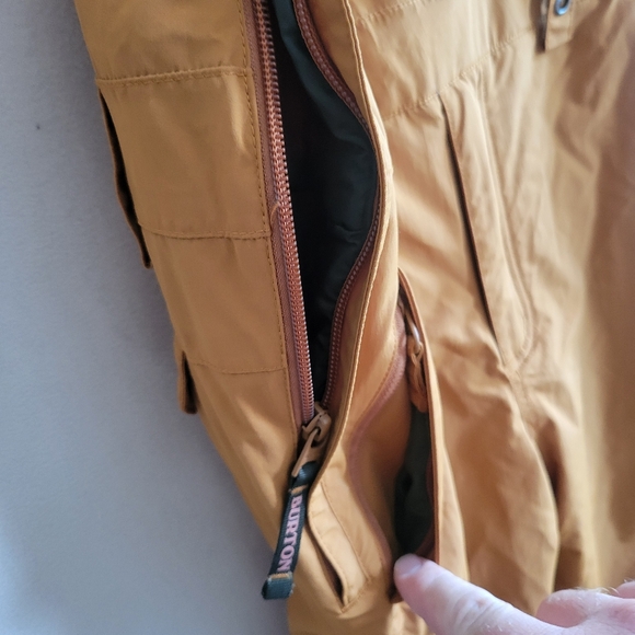 Burton Skylar Bib Pant Size L True Penny  Brown/Orange (12) - Picture 6 of 16